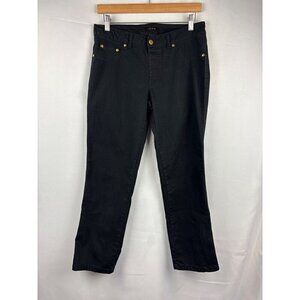 Iman Womens Black Straight-Leg Jeans S